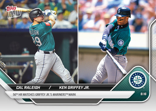 Cal Raleigh / Ken Griffey Jr. - 2025 MLB Topps NOW® - Card 720 - LOOK FOR DUAL AUTO
