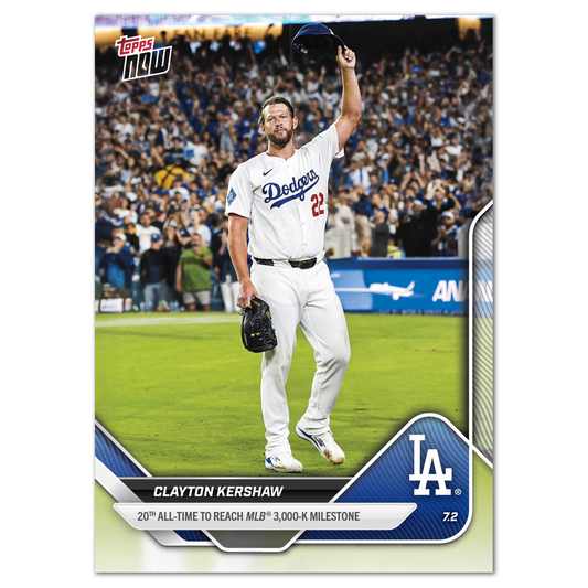 Clayton Kershaw - 2025 MLB Topps NOW® - Card 373 - LOOK FOR RELICS, AUTOS & AUTO-RELIC