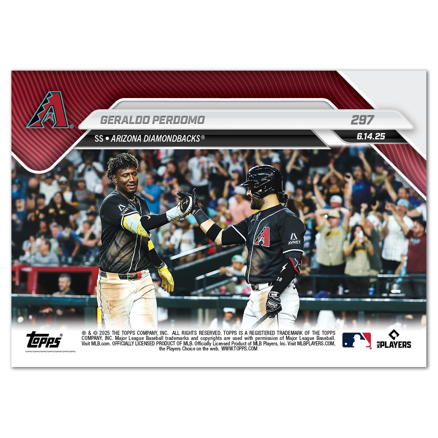 Geraldo Perdomo - 2025 MLB Topps NOW® - Card 297