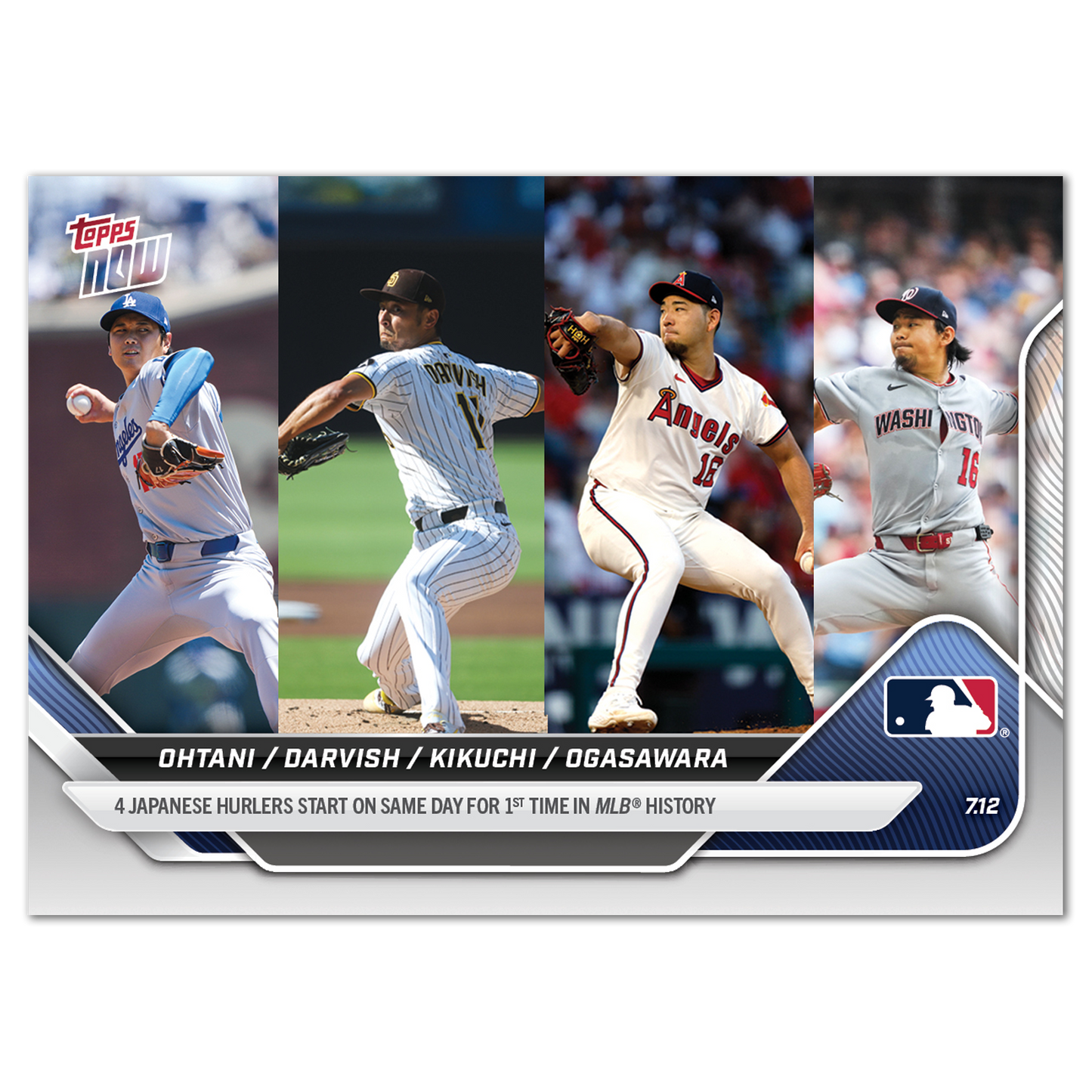 Shohei Ohtani / Yu Darvish / Yusei Kikuchi / Shinnosuke Ogasawara - 2025 MLB Topps NOW® - Card 421