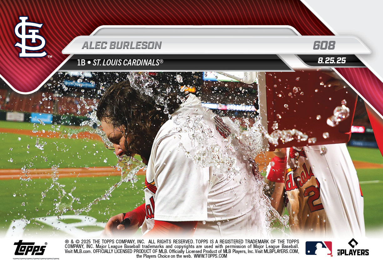Alec Burleson - 2025 MLB Topps NOW® - Card 608