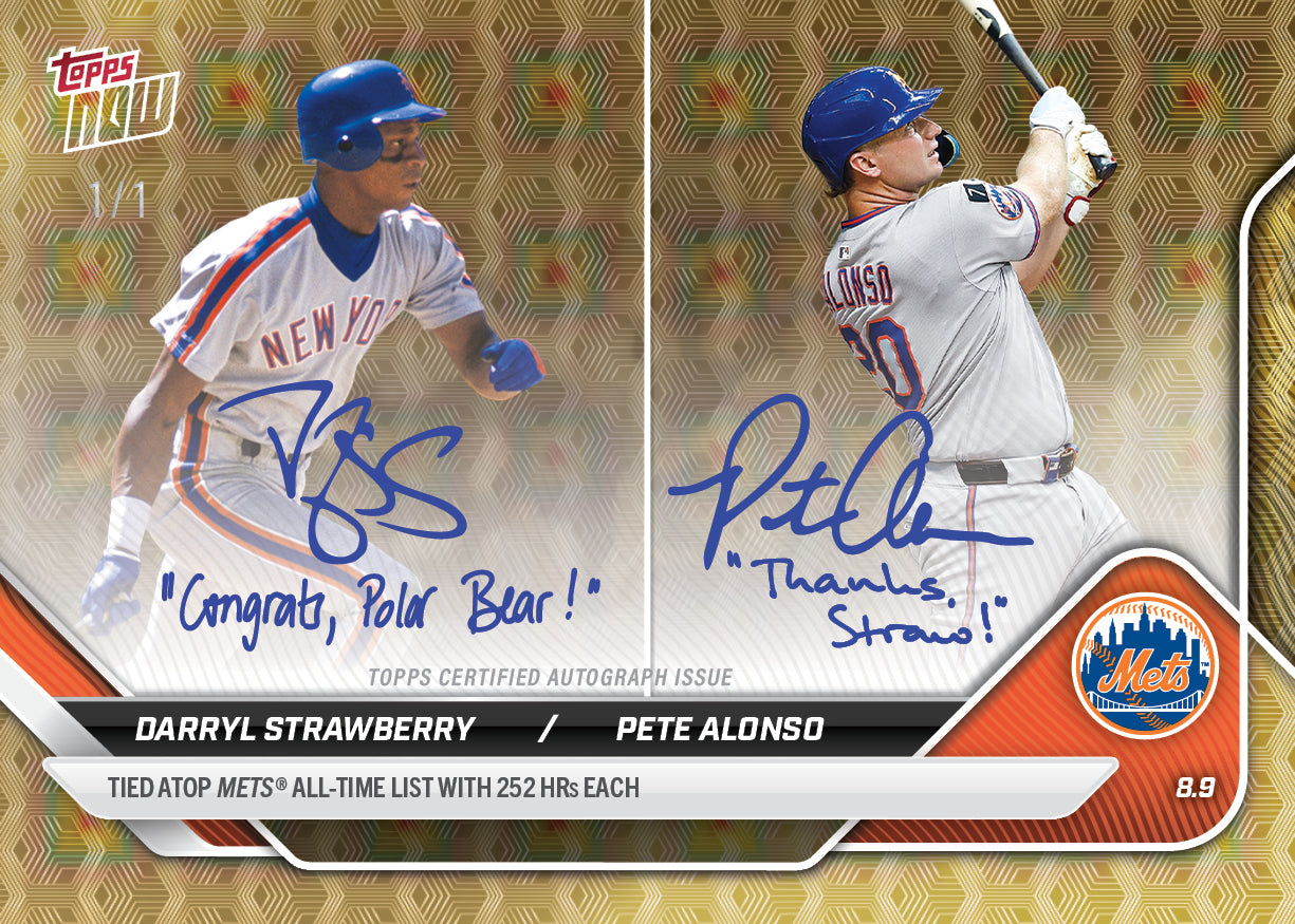 Darryl Strawberry/Pete Alonso - 2025 MLB Topps NOW® - Card 541