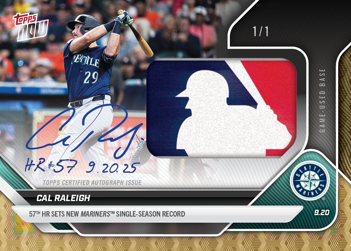 Cal Raleigh - 2025 MLB Topps NOW® - Card 741 - LOOK FOR RELICS & AUTO-RELICS
