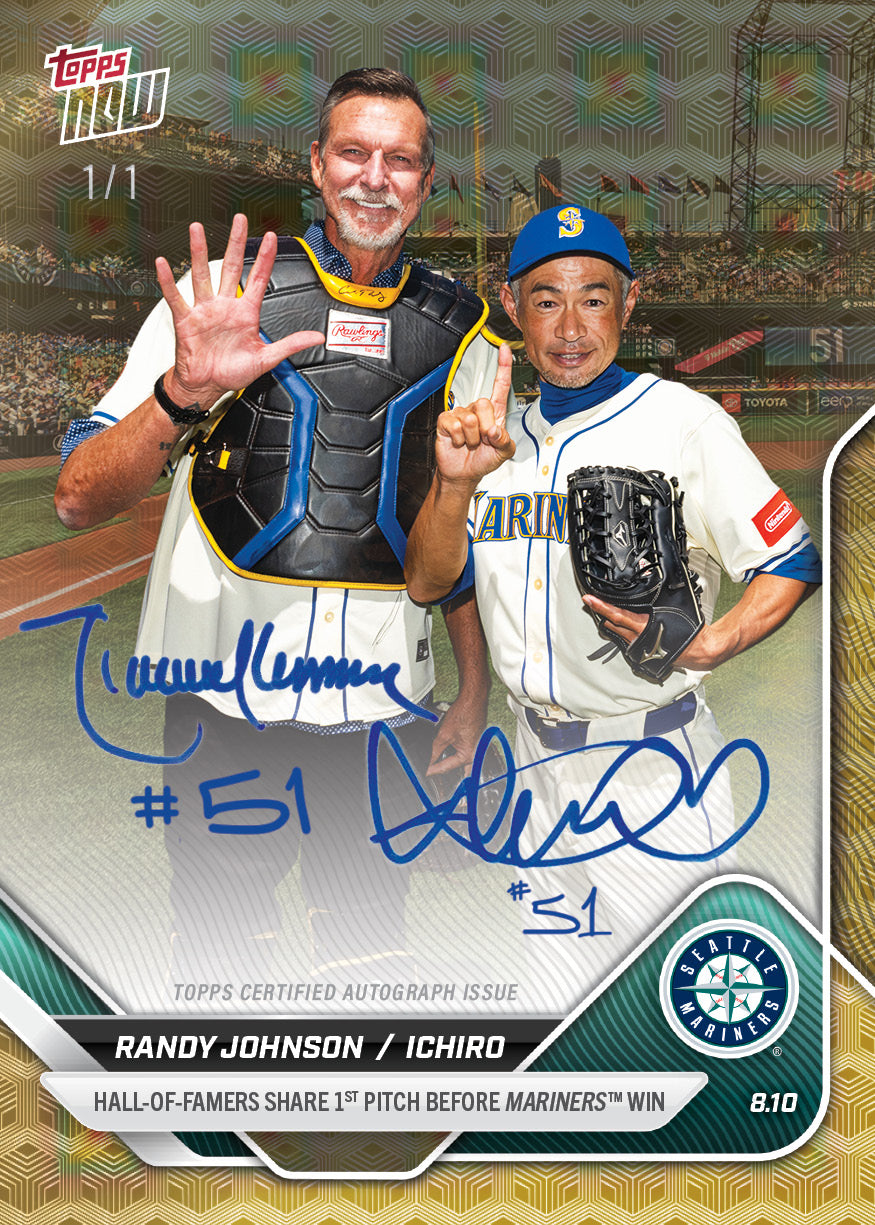 Randy Johnson / Ichiro - 2025 MLB Topps NOW® - Card 542 - LOOK FOR AUTOS