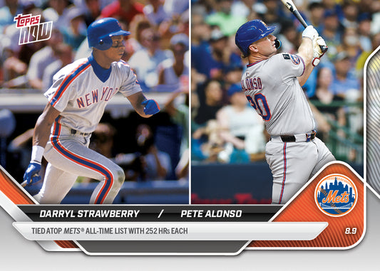 Darryl Strawberry/Pete Alonso - 2025 MLB Topps NOW® - Card 541
