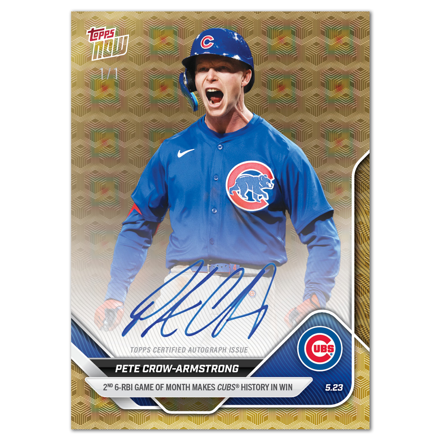 Pete Crow-Armstrong - 2025 MLB Topps NOW® - Card 203 - LOOK FOR AUTO