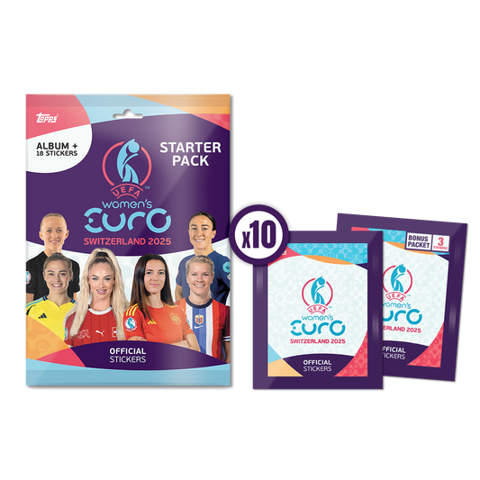 Topps Official Women's Euros 2025 Sticker Collection - Starter Bundle