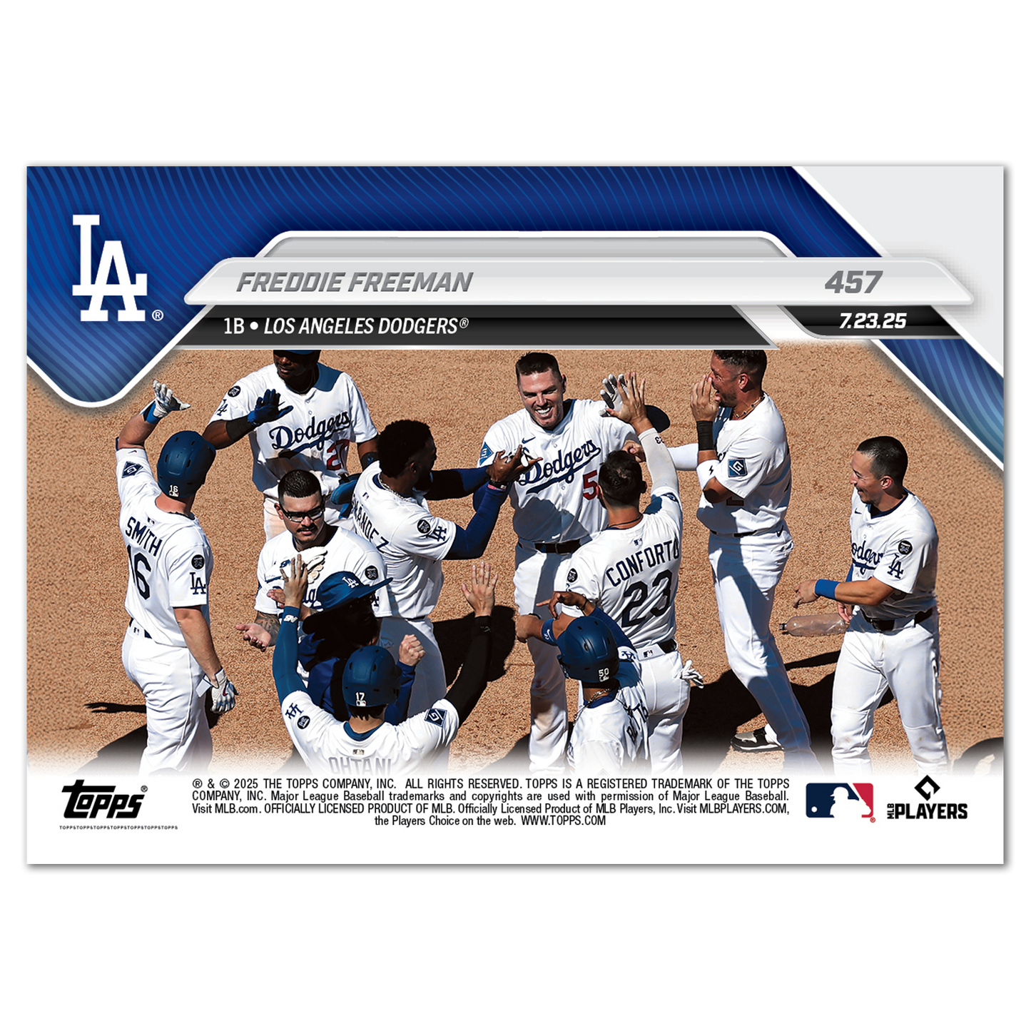Freddie Freeman - 2025 MLB Topps NOW® - Card 457