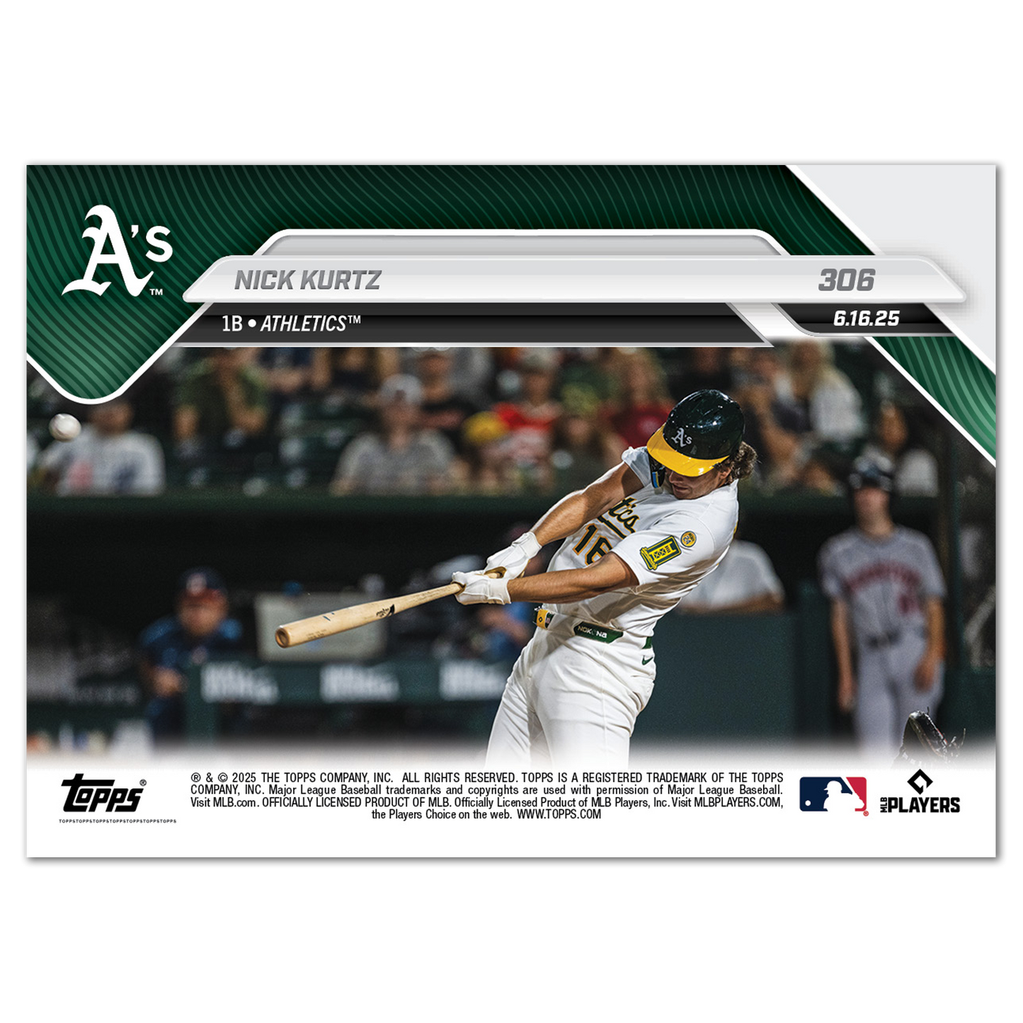 Nick Kurtz - 2025 MLB Topps NOW® - Card 306