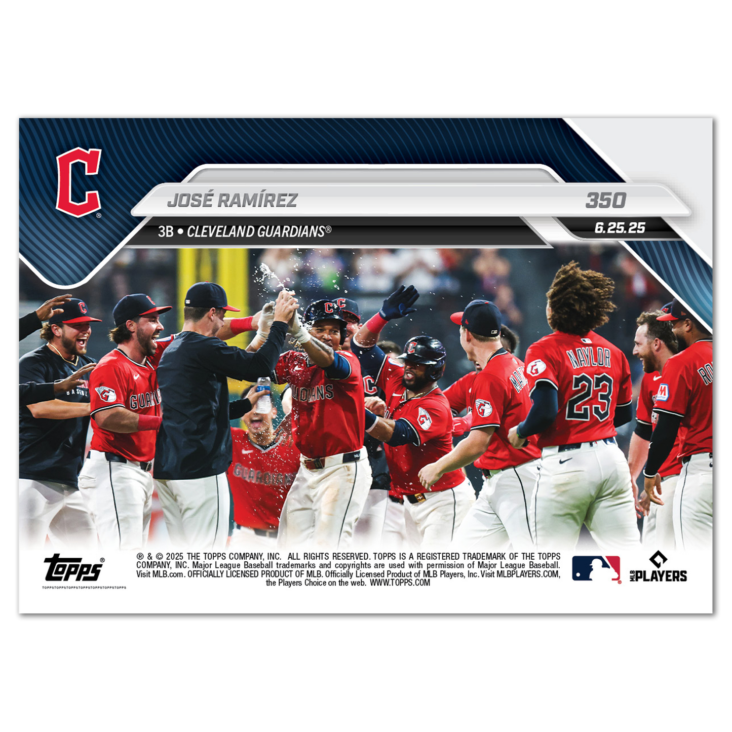 José Ramírez - 2025 MLB Topps NOW® - Card 350