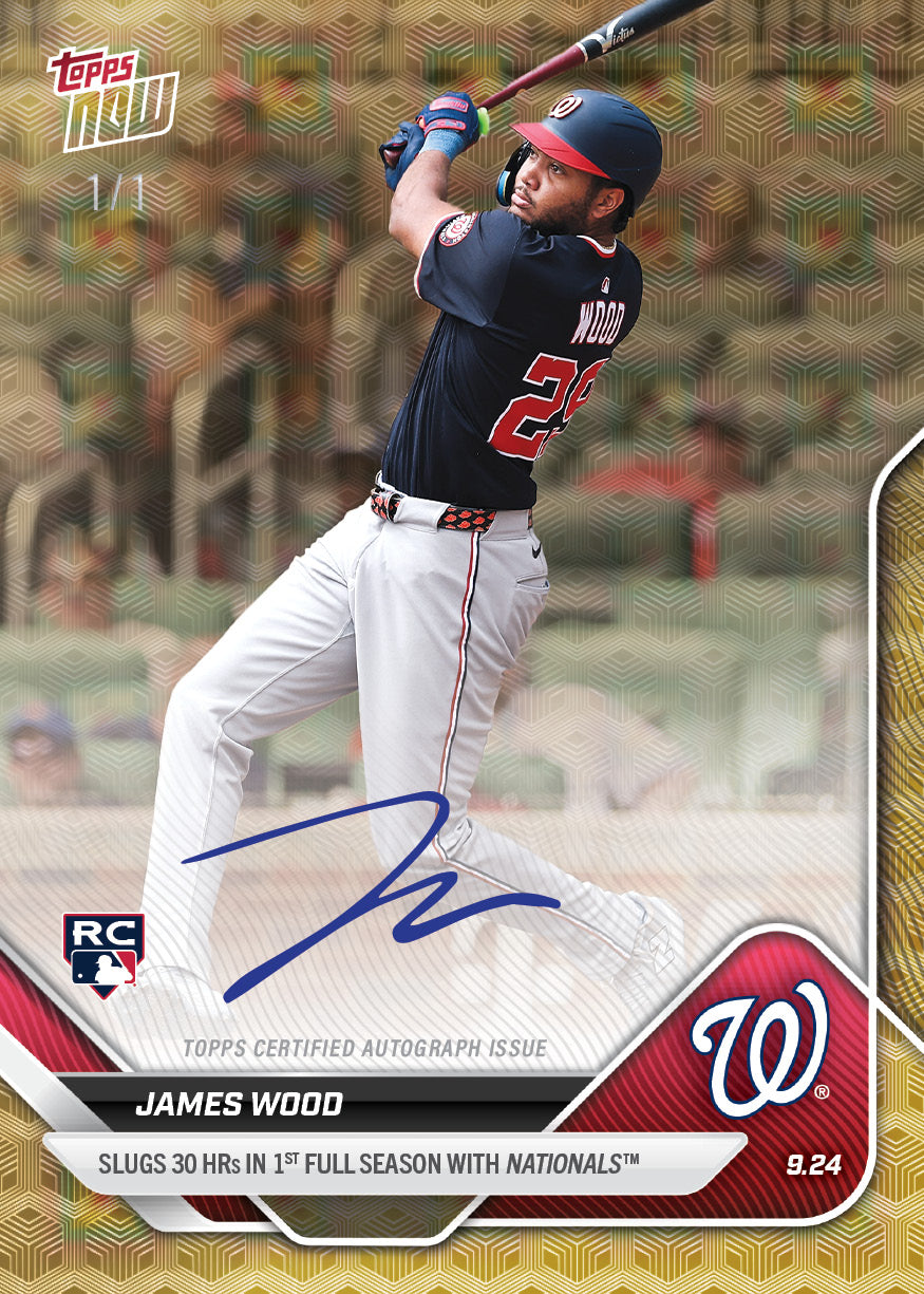 James Wood - 2025 MLB Topps NOW® - Card 758