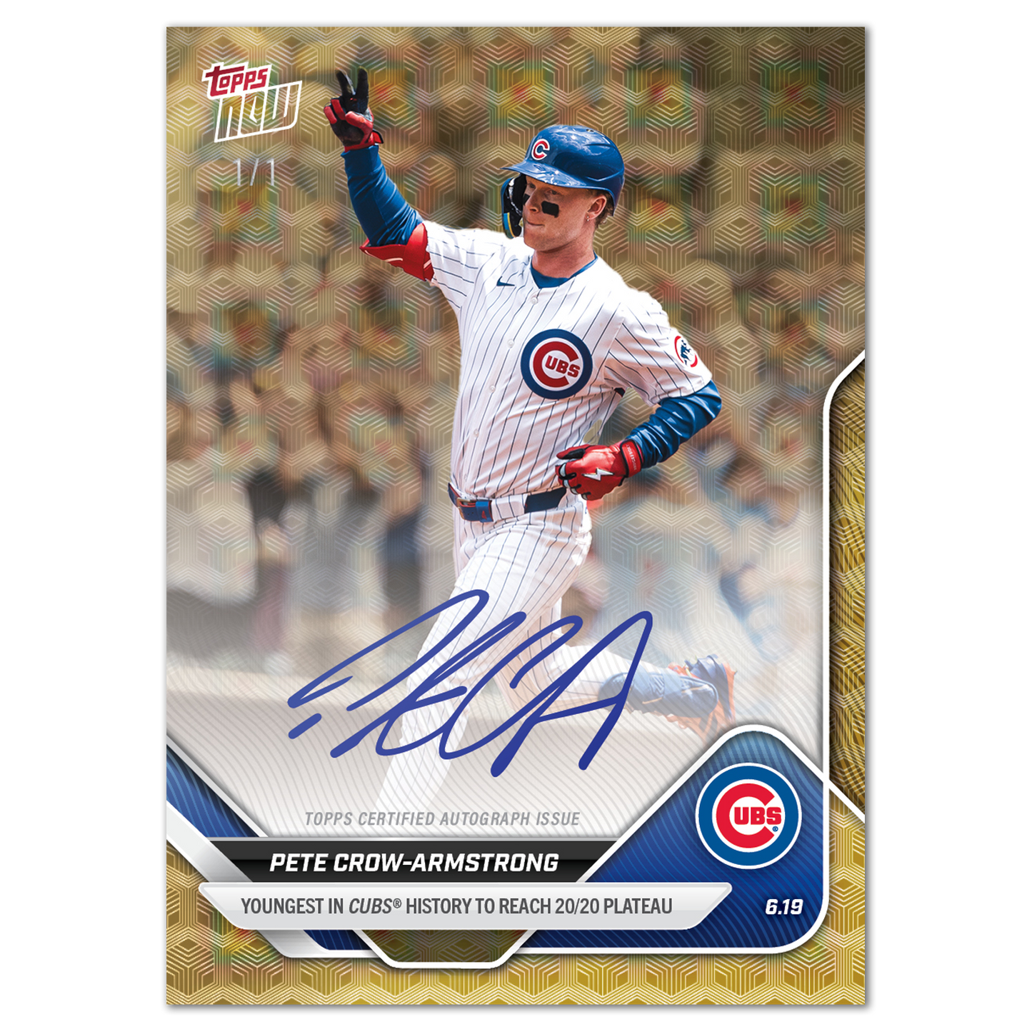Pete Crow-Armstrong - 2025 MLB Topps NOW® - Card 319 - LOOK FOR AUTOS