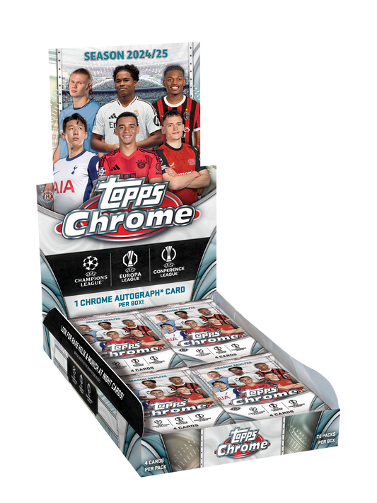 2024-25 Topps Chrome® UEFA Club Competitions - Hobby Box - Pre-Order