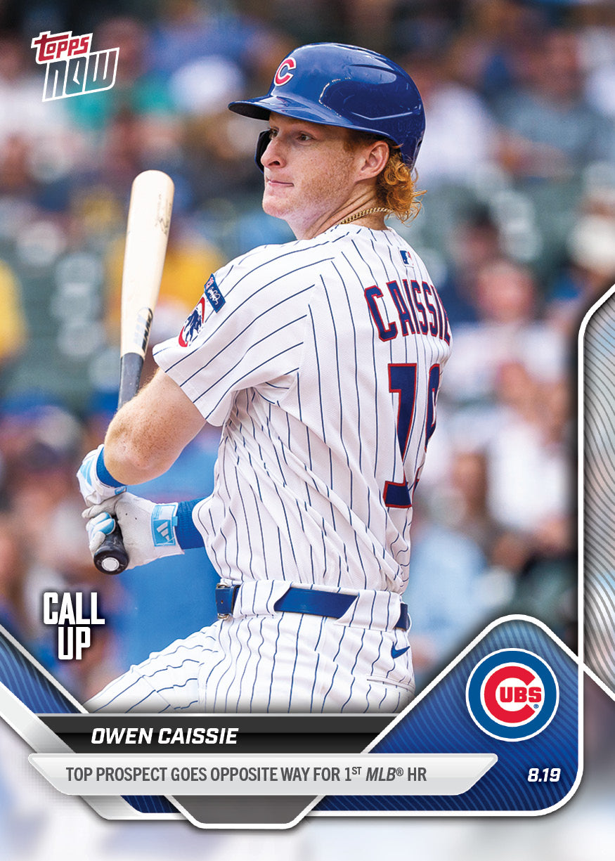 Owen Caissie - 2025 MLB Topps NOW® - Card 579 - LOOK FOR AUTOS