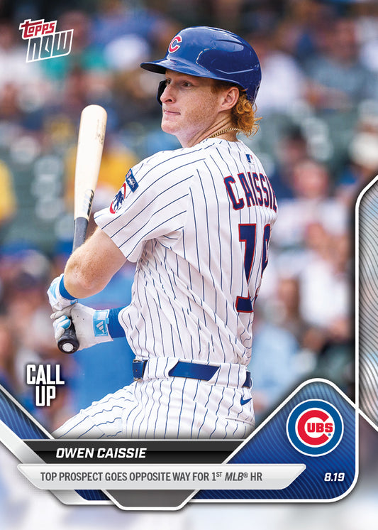 Owen Caissie - 2025 MLB Topps NOW® - Card 579 - LOOK FOR AUTOS