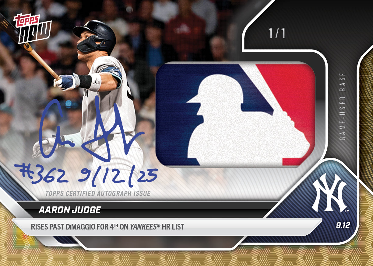 Aaron Judge - 2025 MLB Topps NOW® - Card 697 - LOOK FOR RELICS OR AUTO-RELIC
