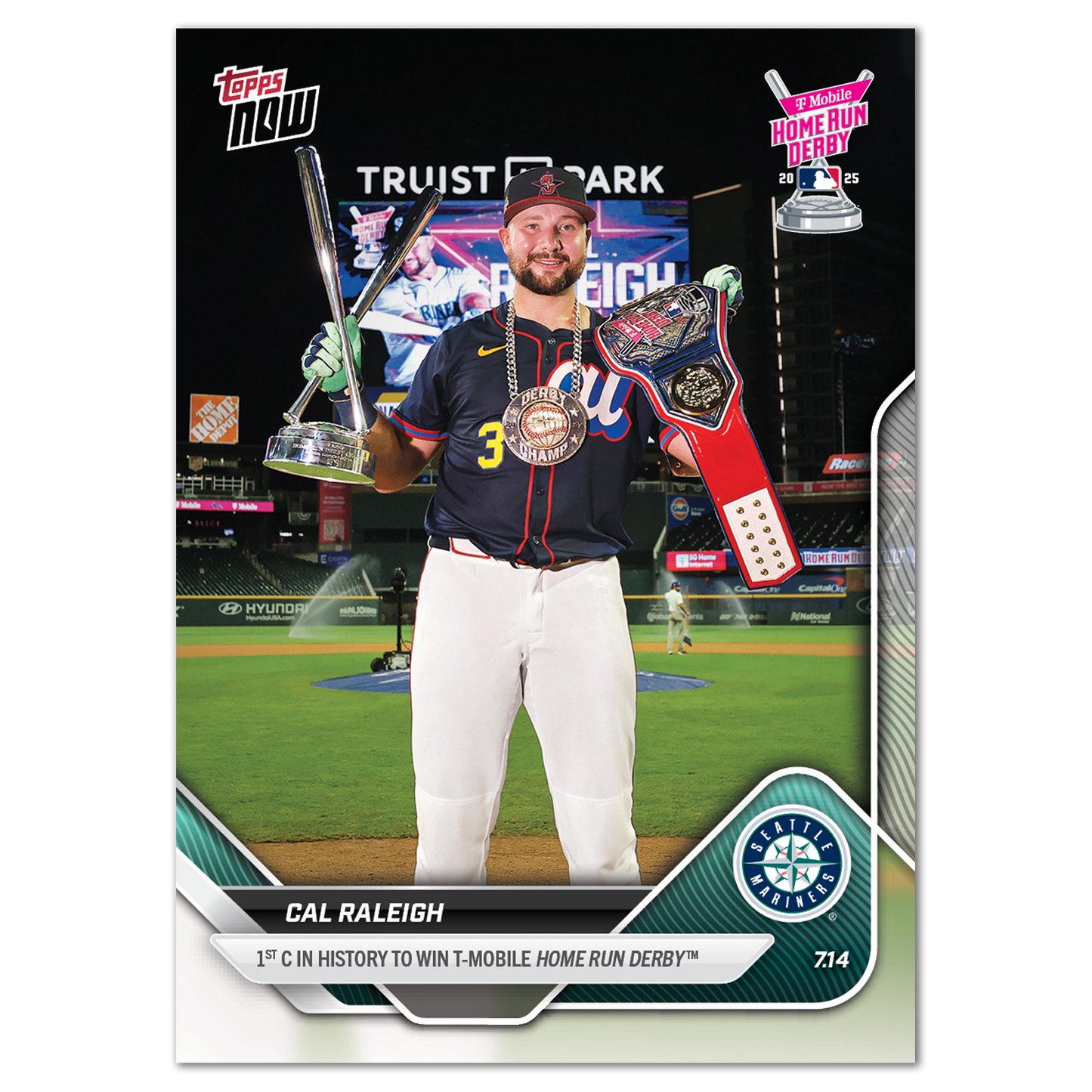 Cal Raleigh - 2025 MLB Topps NOW® - Card 427 - LOOK FOR AUTOS