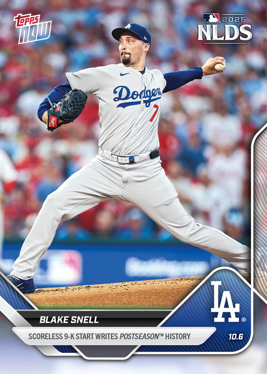 Blake Snell - 2025 MLB Topps NOW® - Card 831