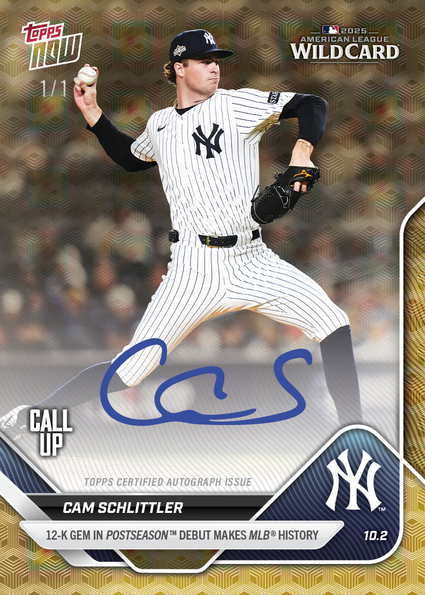 Cam Schlittler - 2025 MLB Topps NOW® - Card 817