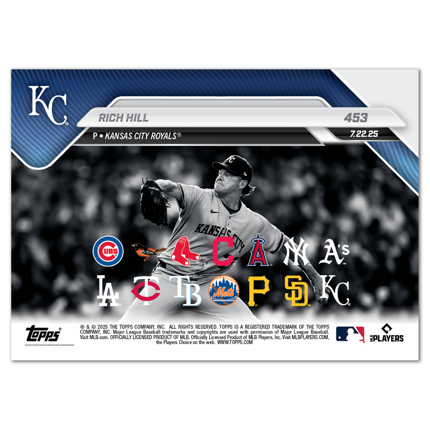 Rich Hill - 2025 MLB Topps NOW® - Card 453
