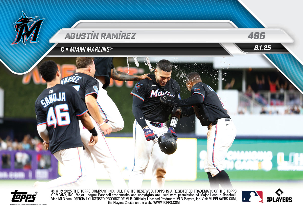 Agustín Ramírez - 2025 MLB Topps NOW® - Card 496