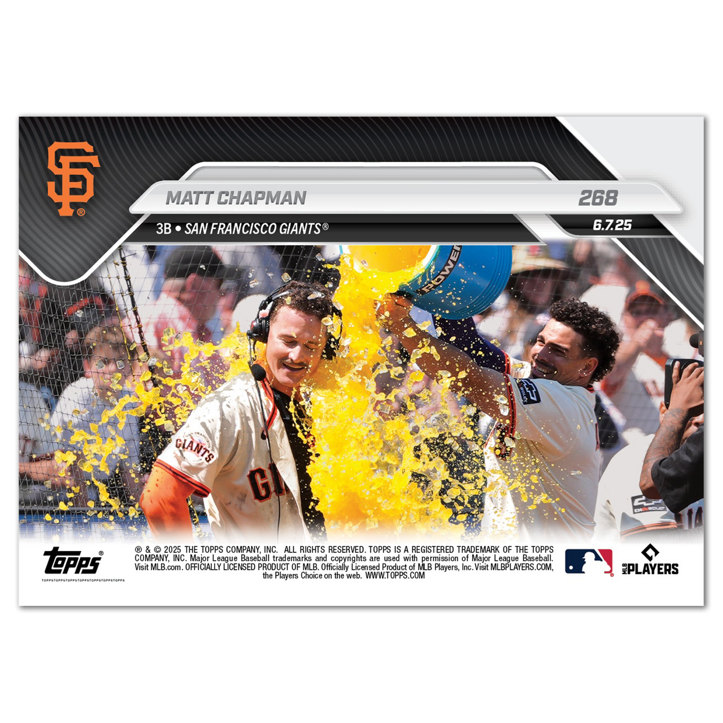 Matt Chapman - 2025 MLB Topps NOW® - Card 268