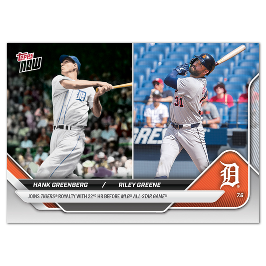 Hank Greenberg / Riley Greene - 2025 MLB Topps NOW® - Card 394
