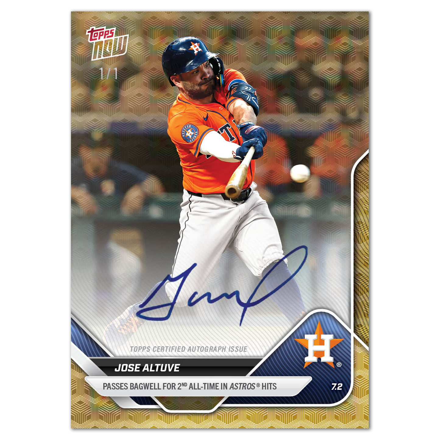 Jose Altuve - 2025 MLB Topps NOW® - Card 372 - LOOK FOR AUTOS