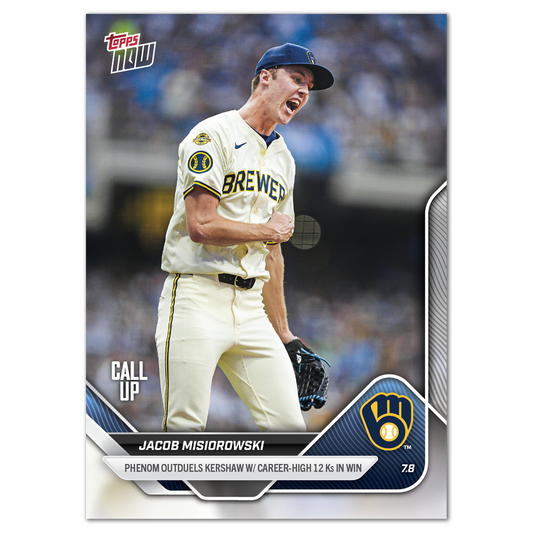 Jacob Misiorowski - 2025 MLB Topps NOW® - Card 402 - LOOK FOR AUTOS