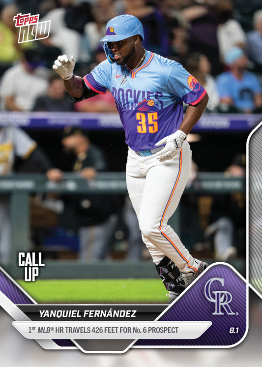 Yanquiel Fernández - 2025 MLB Topps NOW® - Card 500