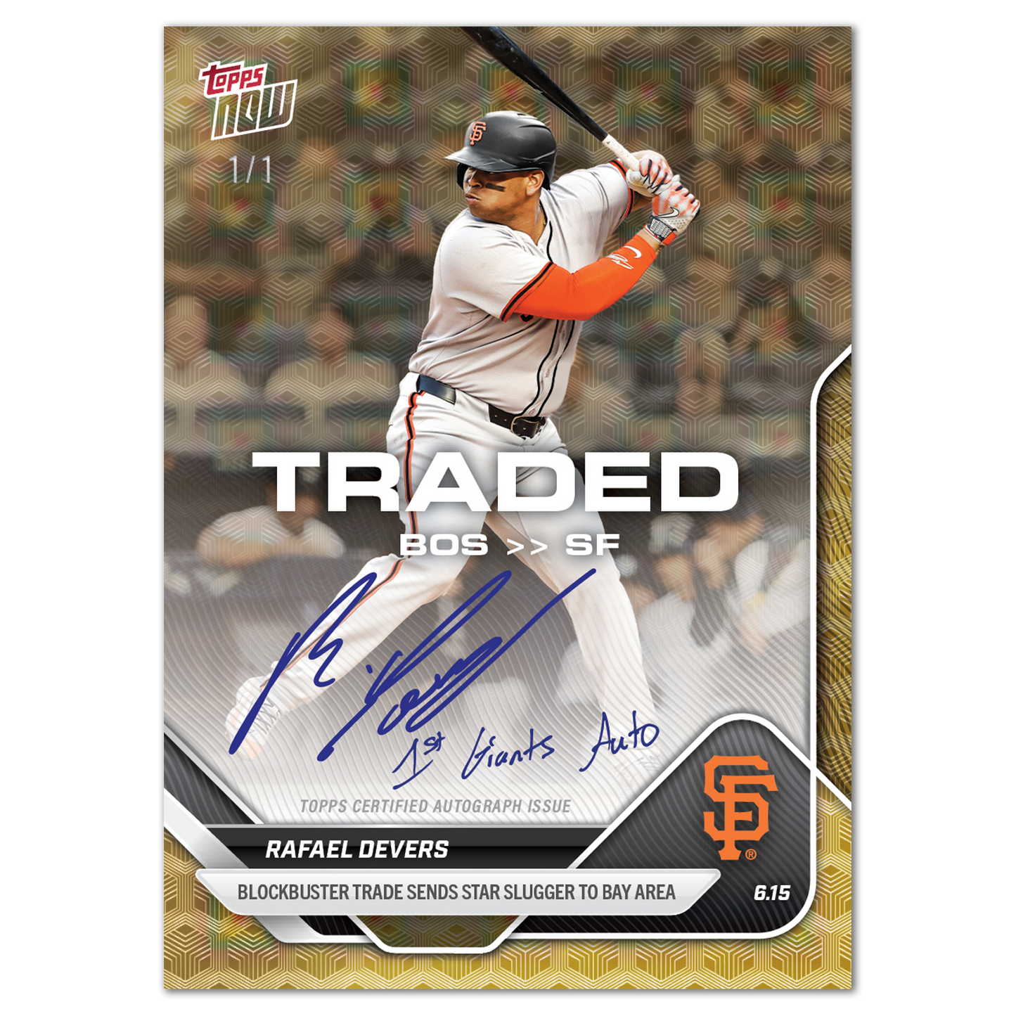 Rafael Devers - 2025 MLB Topps NOW® - Card 303 - LOOK FOR AUTOS