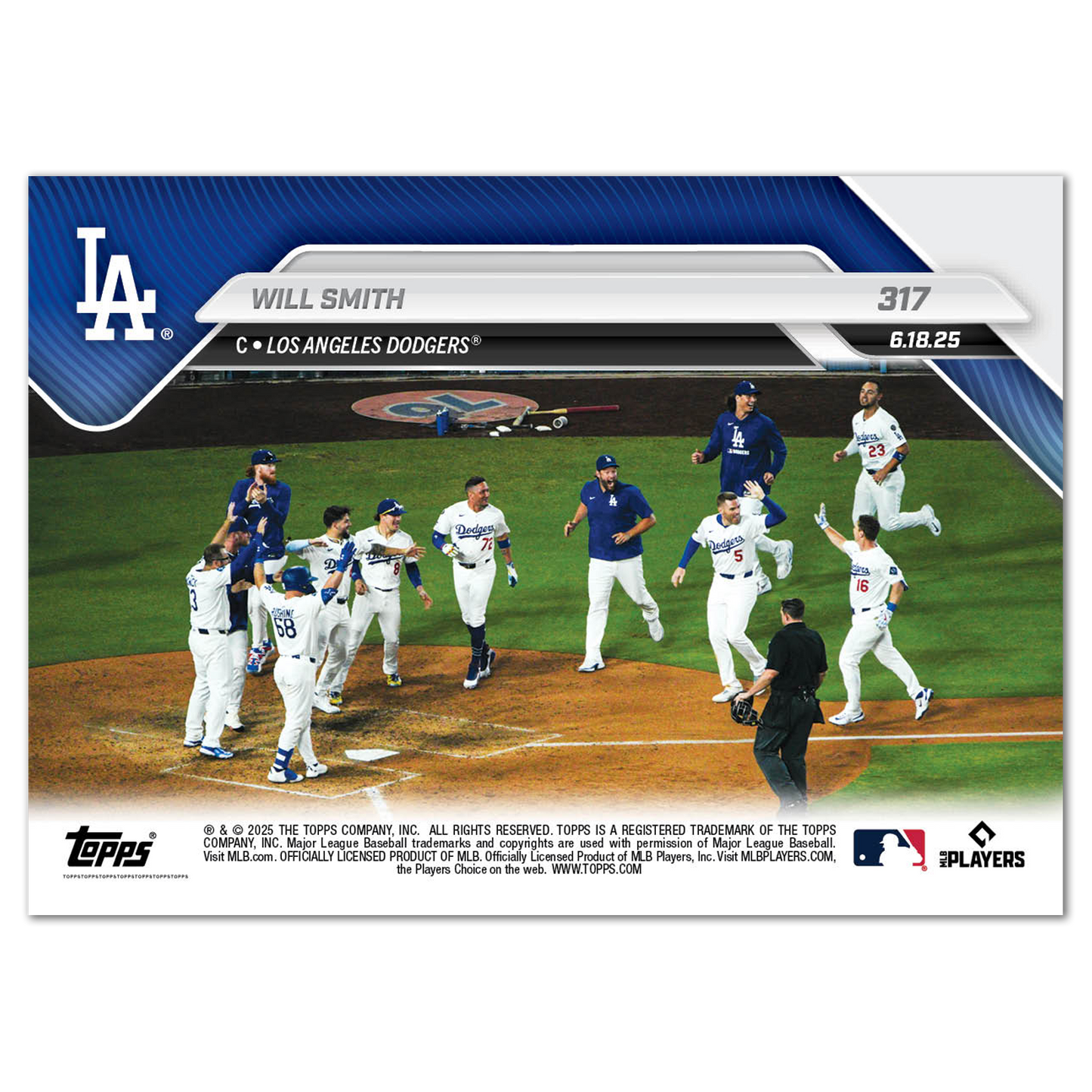 Will Smith - 2025 MLB Topps NOW® - Card 317